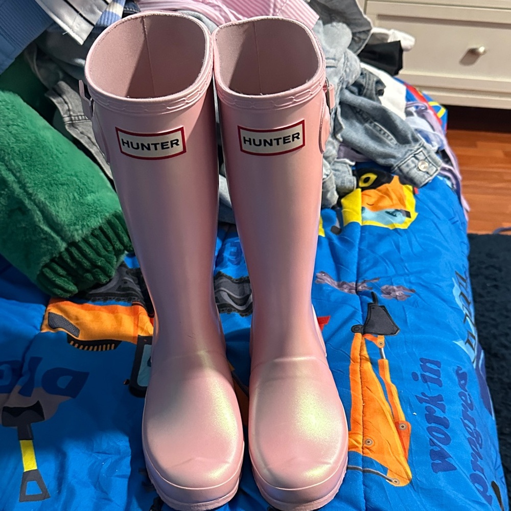 Hunter Blush Pink Waterproof Boots